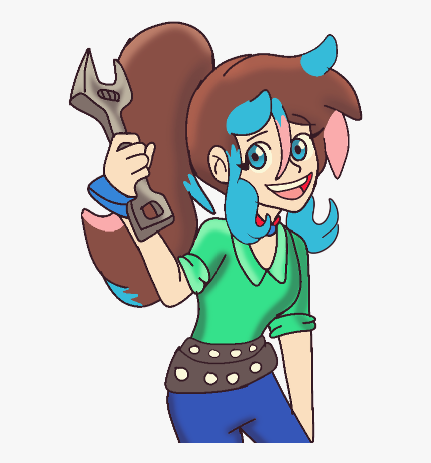 Me With A Wrench By Gadgetgirlsteph1234 - Cartoon, HD Png Download