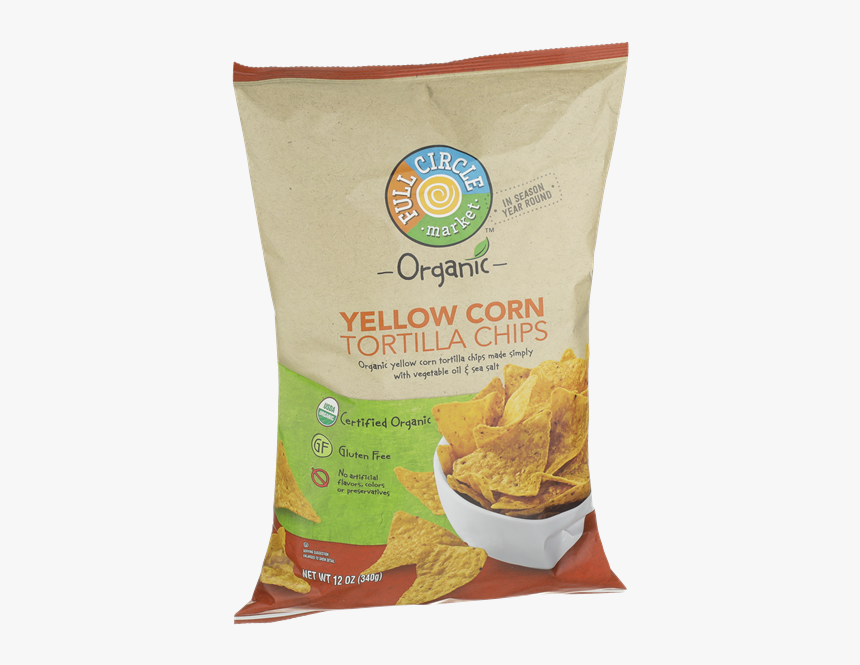 Full Circle Tortilla Chip Yellow Organic, HD Png Download