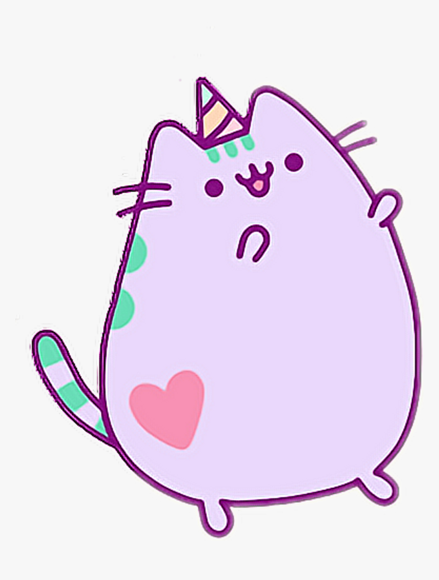 Kawaii Pusheen Cat Lila, HD Png Download