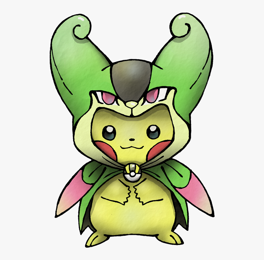 Virizion Cape Pikachu - Cartoon, HD Png Download
