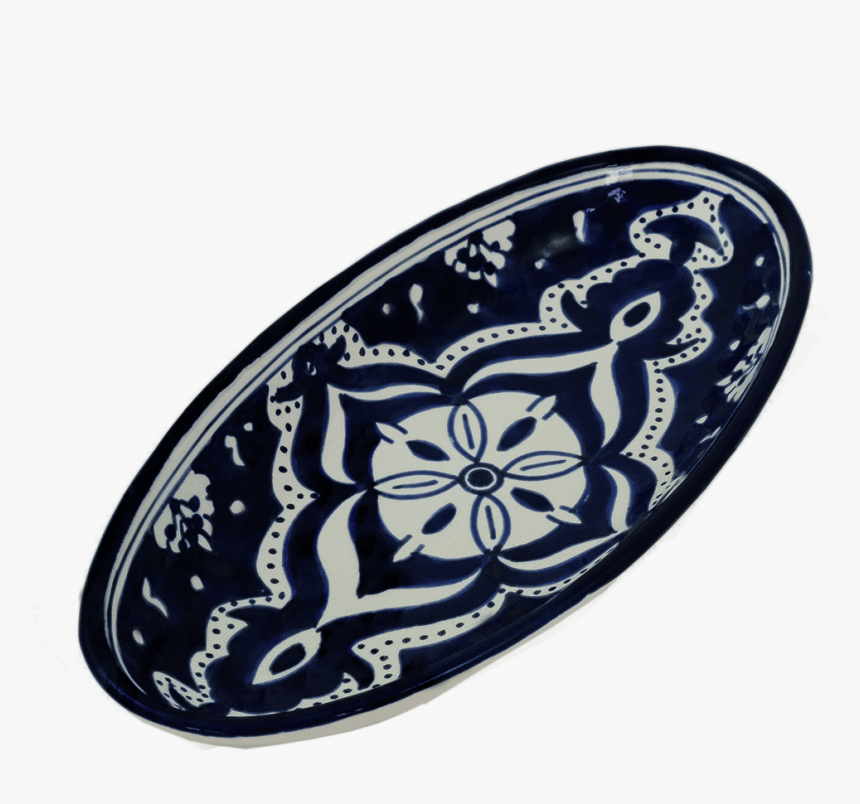 Small Nigella Black Oval Platter 
 Class Lazyload - Blue And White Porcelain, HD Png Download