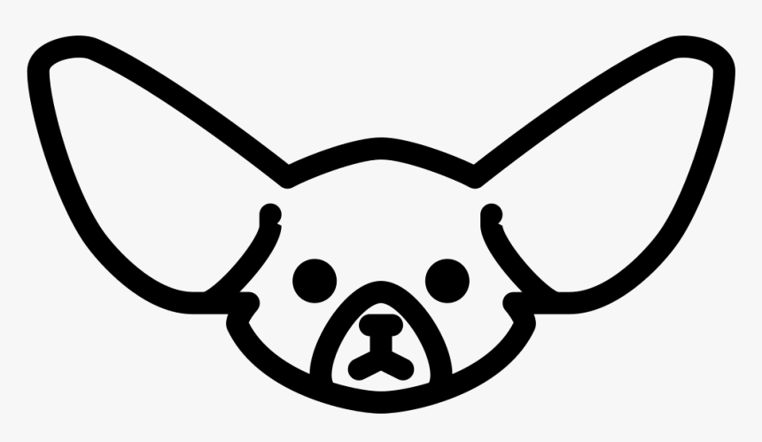 Transparent Fox Head Clipart Black And White - Fennec Fox Silhouette Png, Png Download