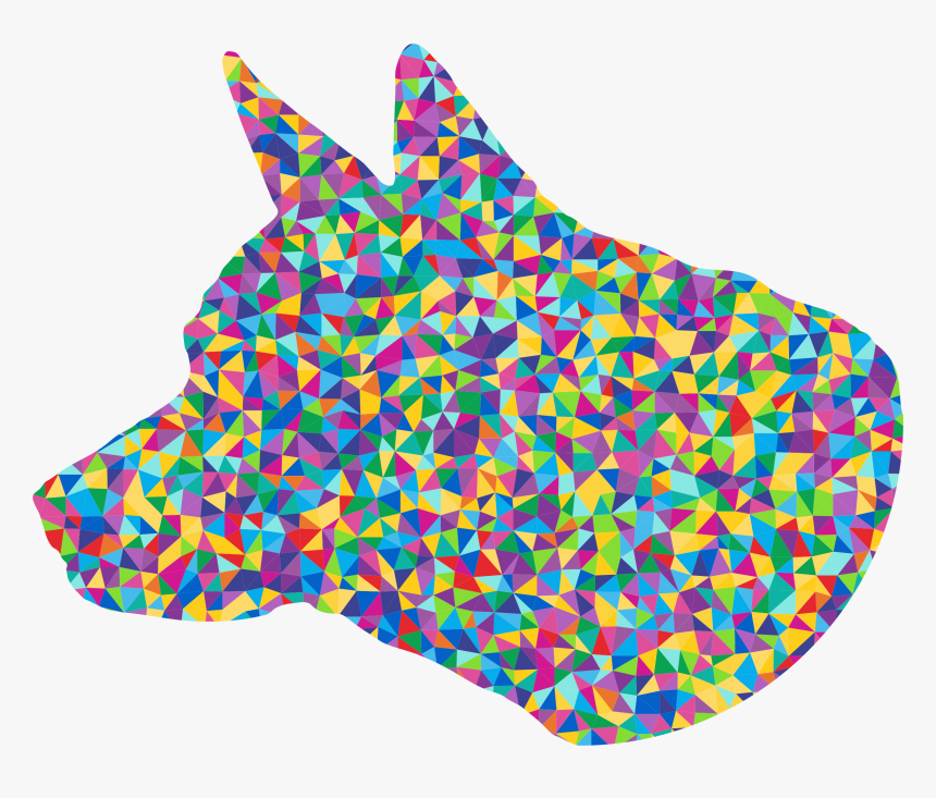 Low Poly Prismatic Dog Head Silhouette Clip Arts - Clip Art, HD Png Download