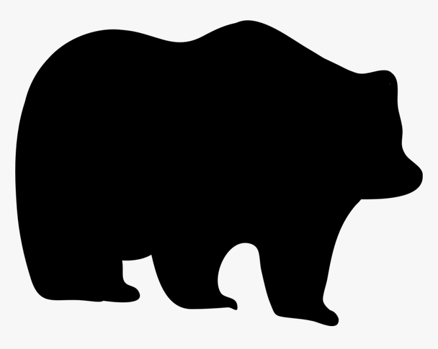 Black Bear Clipart Outline - Silhouette Of A Panda Png, Transparent Png