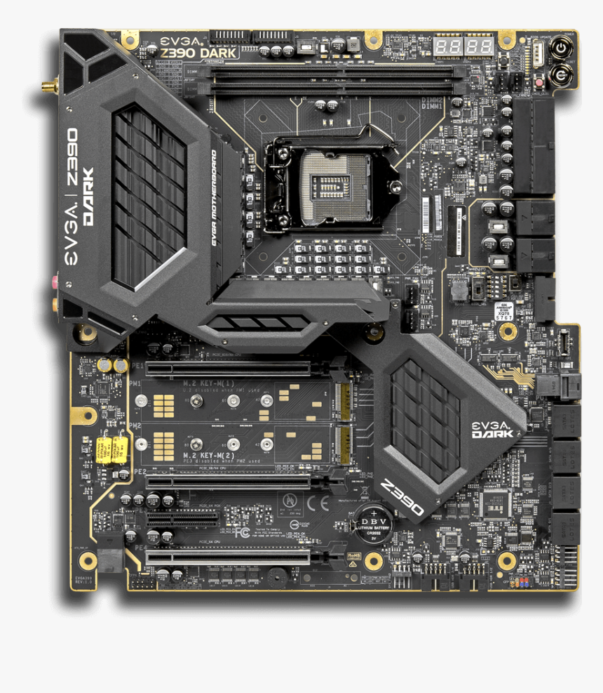 Evga Z390 Dark Header Image - Evga Z390 Dark Motherboard, HD Png Download