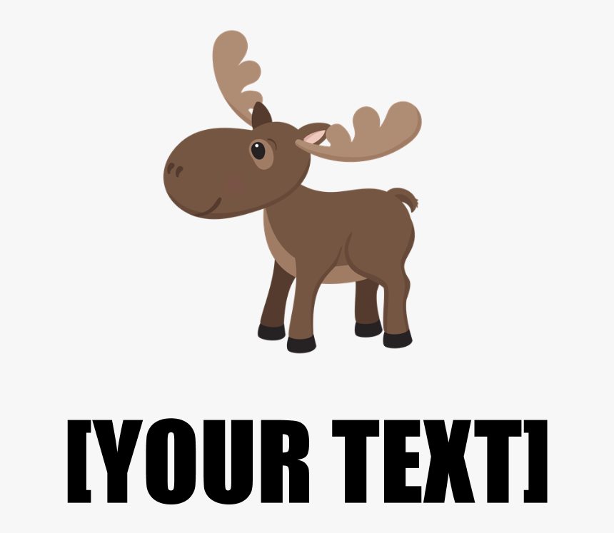 Cartoon Moose Personalize It Banner - Mexican Flag American Flag Clipart, HD Png Download