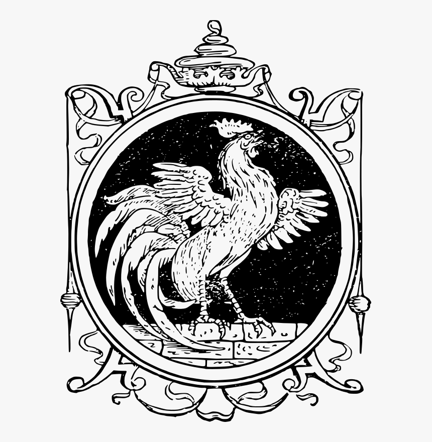 Decorative Divider - Rooster - Gambar Tribal Ayam Jago, HD Png Download