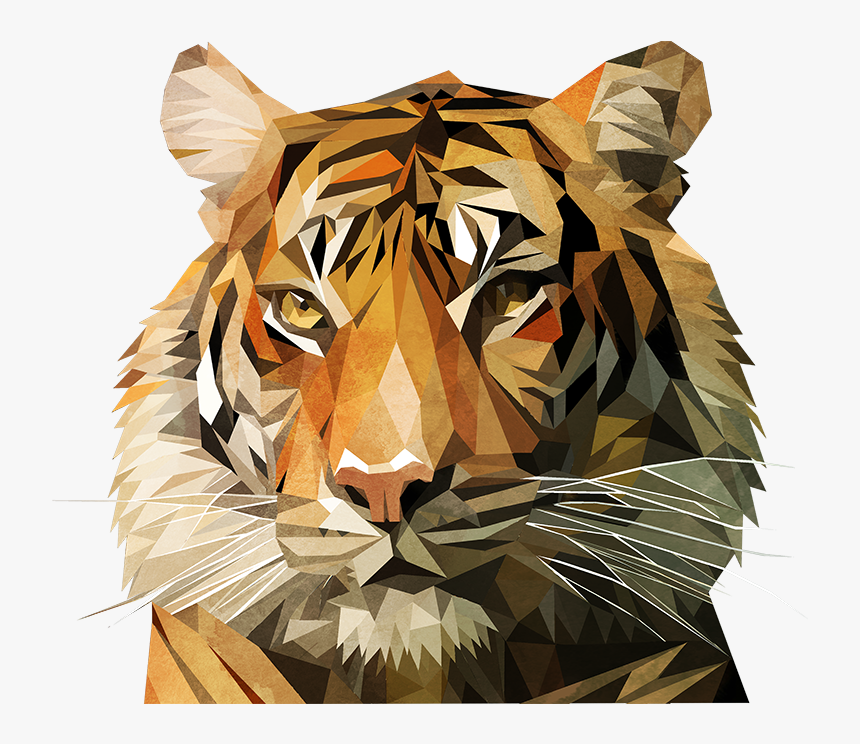 Tiger Geometric Png, Transparent Png