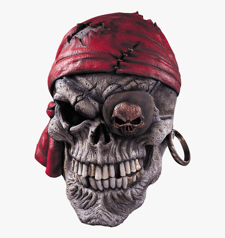 Grinning Pirate Skull Mask - Latex Pirate Skull Mask, HD Png Download