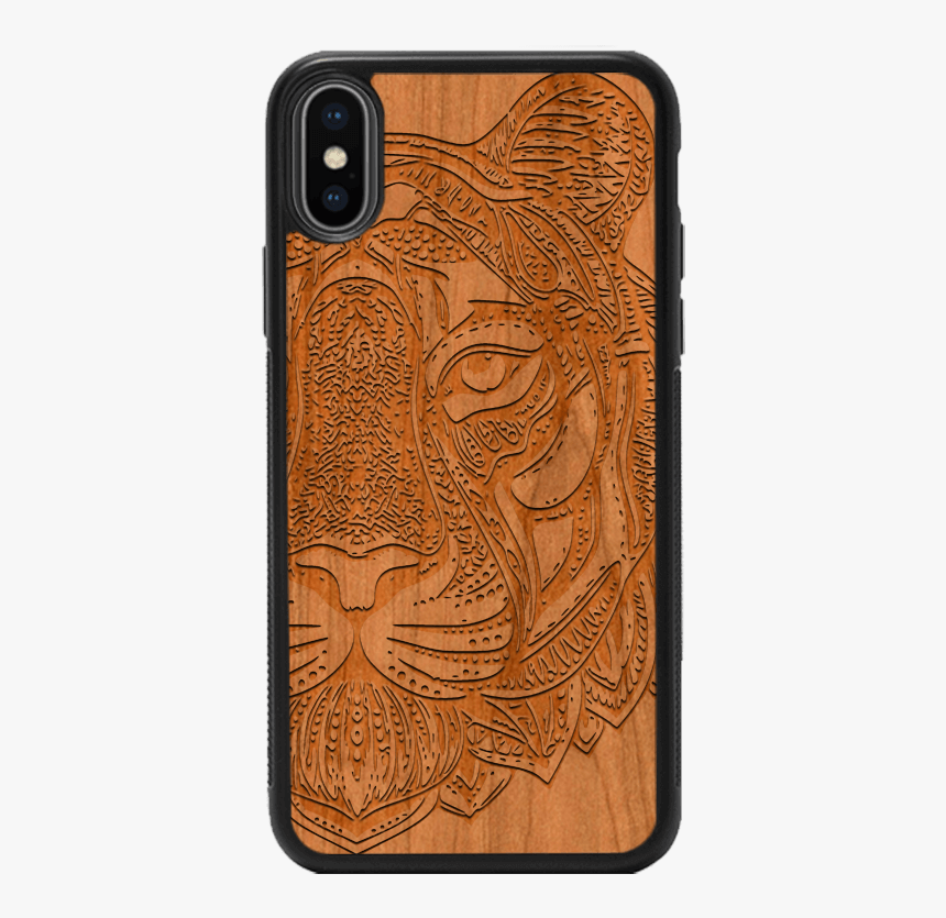 Tigerface2iphonex - Iphone 6s Wood Case Wolf, HD Png Download