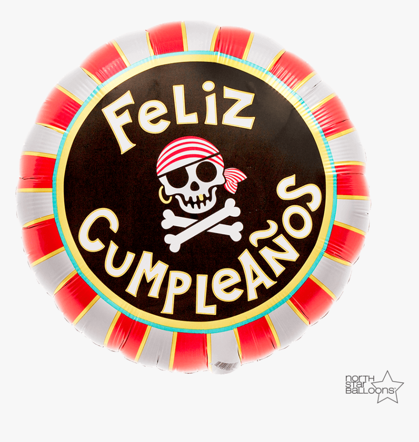 Feliz Cumpleanos Pirate Skull 18 In* , Png Download - Circle, Transparent Png