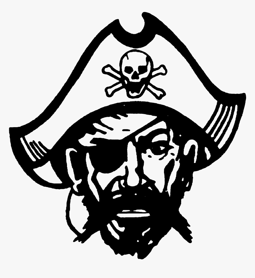 Pirate Skull Clip Art Medium Size - Piper High School Pirate, HD Png Download