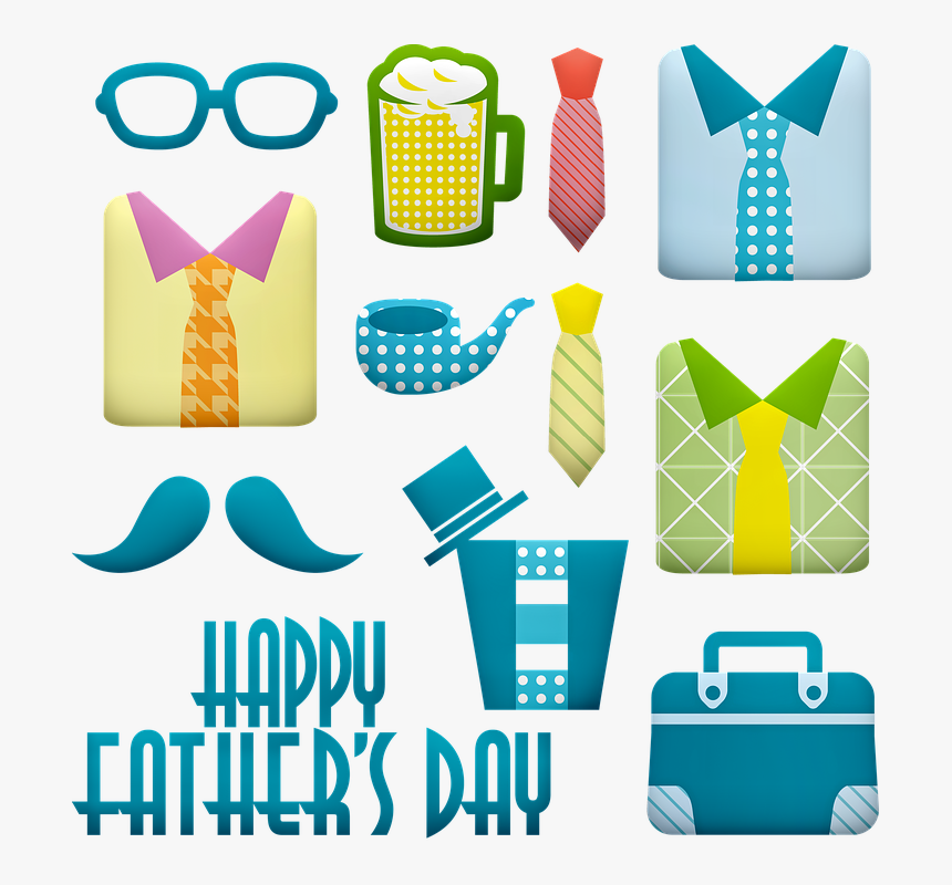 Father S Day, Shirts, Tie, Beer, Briefcase, Glasses - Corbatas Dia Del Padre, HD Png Download