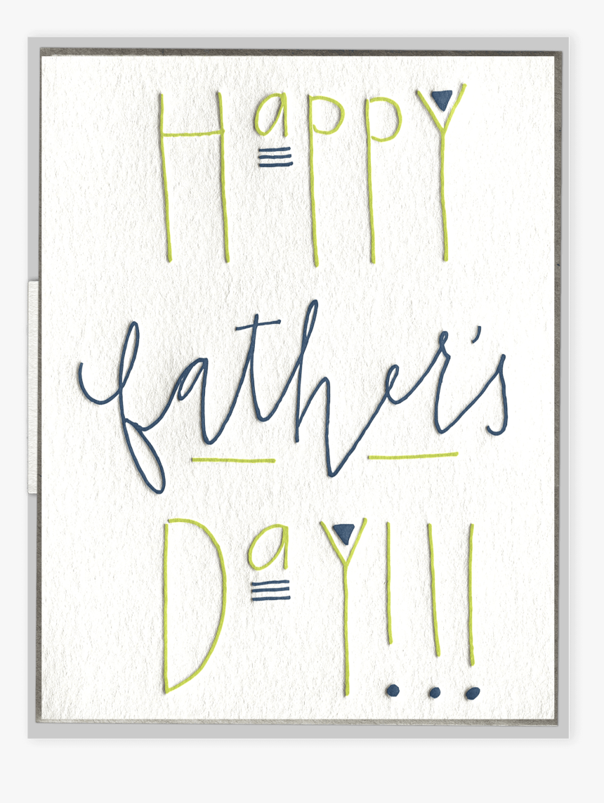 Father S Day Letterpress Greeting Card - Calligraphy, HD Png Download
