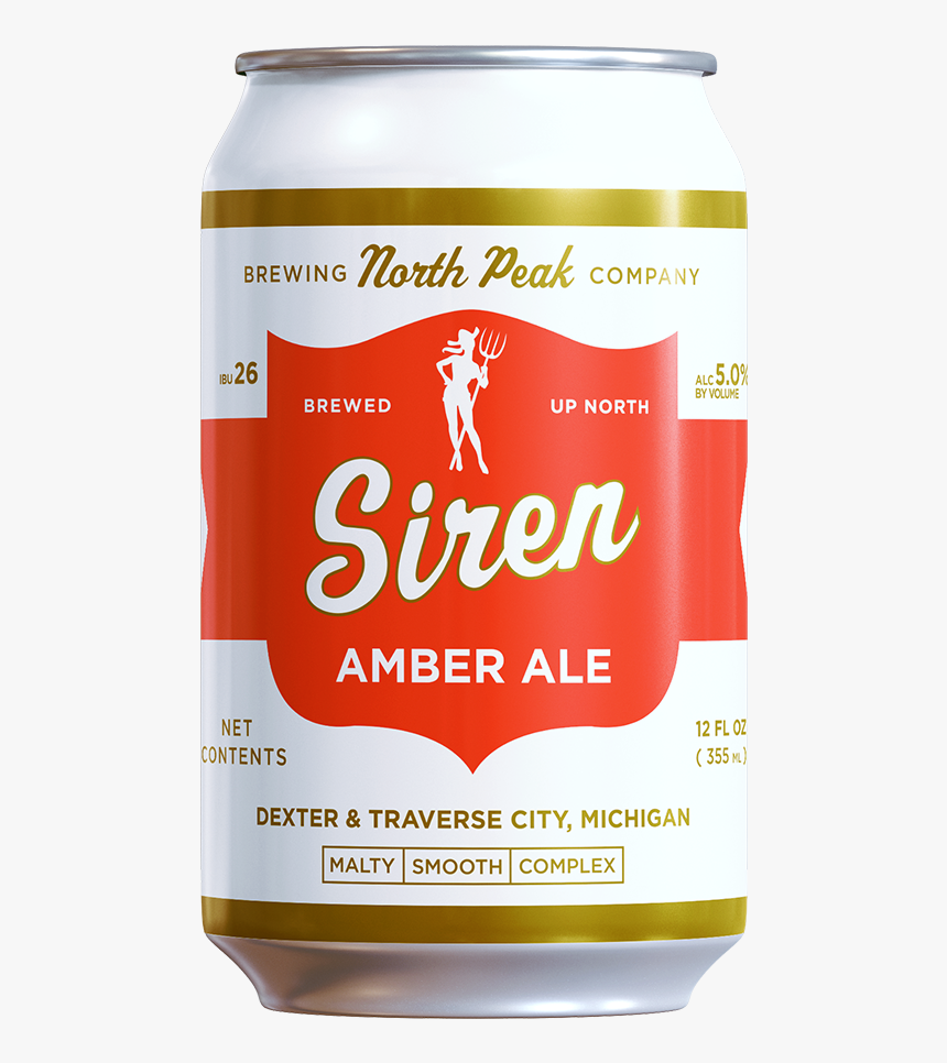 Siren Web Can - North Peak Siren Amber - North Peak Brewing Company, HD Png Download