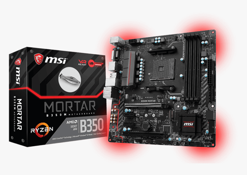 Msi B350m Mortar Motherboard, HD Png Download