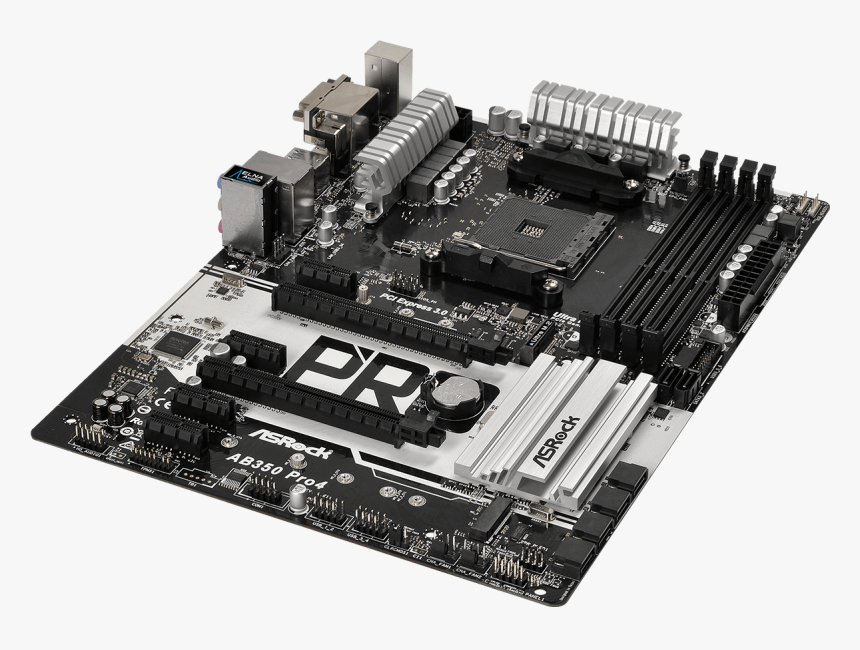 Asrock Ab350 Pro4 Atx Am4 Motherboard, HD Png Download