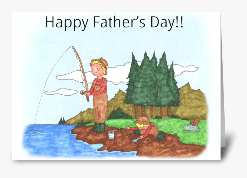 Happy Father S Day Greeting Card - Illustration, HD Png Download