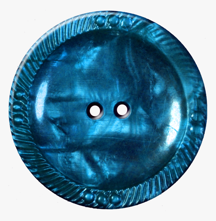 Button With Decorative Border, Blue, HD Png Download