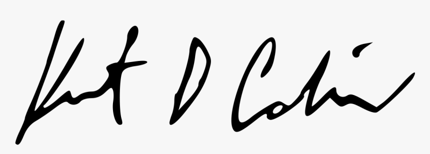 Firma Kurt Cobain Png, Transparent Png
