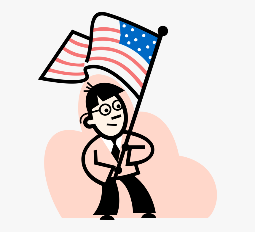 Waves American Flag Image Png Black And White Library - Kid Speaking, Transparent Png