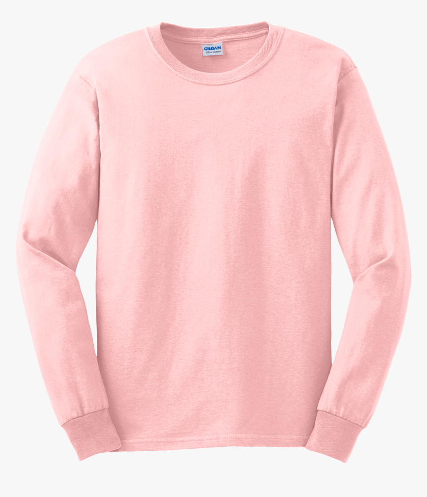 Pink Gildan Long Sleeve, HD Png Download