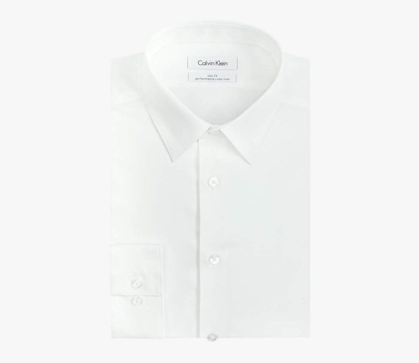 Slim Fit White Shirt By Calvin Klein - Polo Shirt, HD Png Download