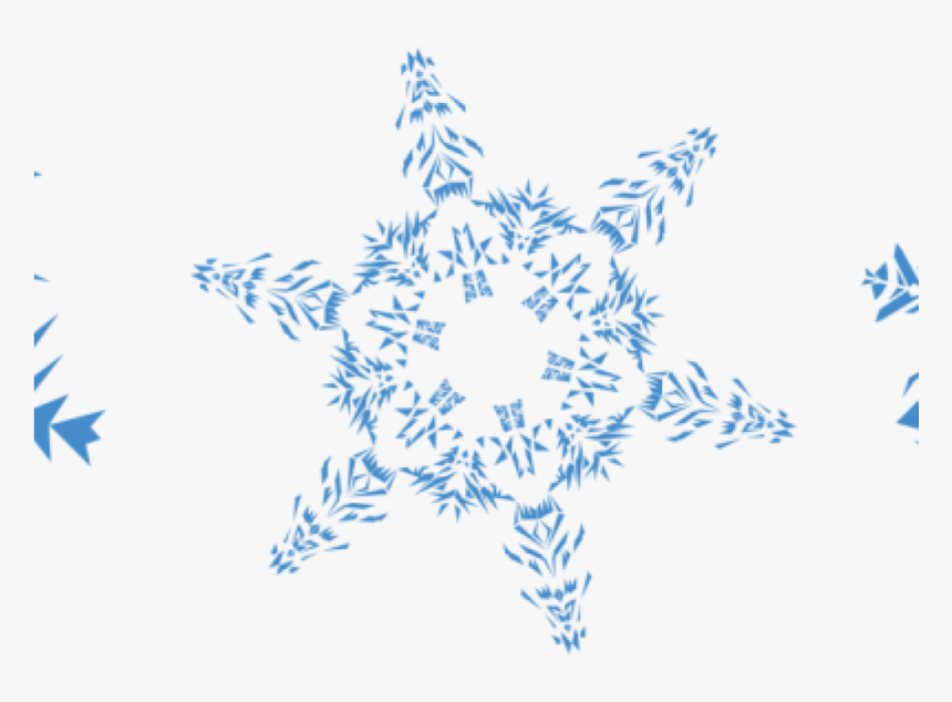 Snowflake Png Elephant Clipart Hatenylo - Transparent Background Line Of Snowflakes Png, Png Download