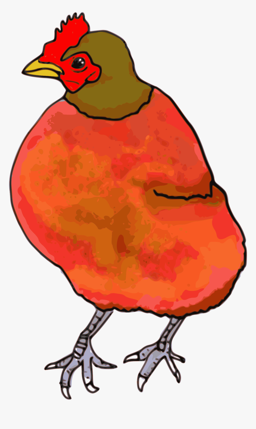 Red Hen Clip Arts - Pink Chicken Png, Transparent Png