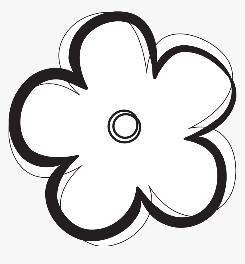 Images For Black And White Flower Logo - Clipart Black And White Flower, HD Png Download