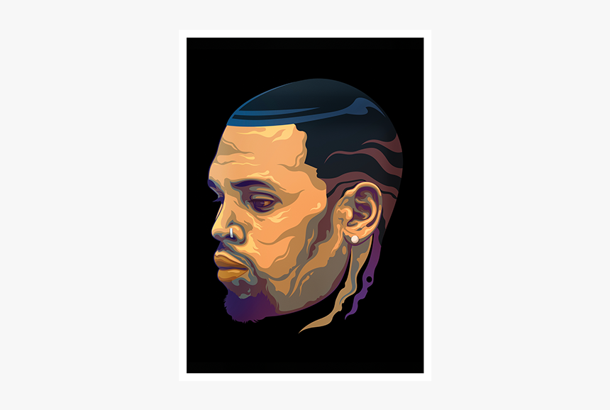 Art Painting Of Chris Browm, HD Png Download