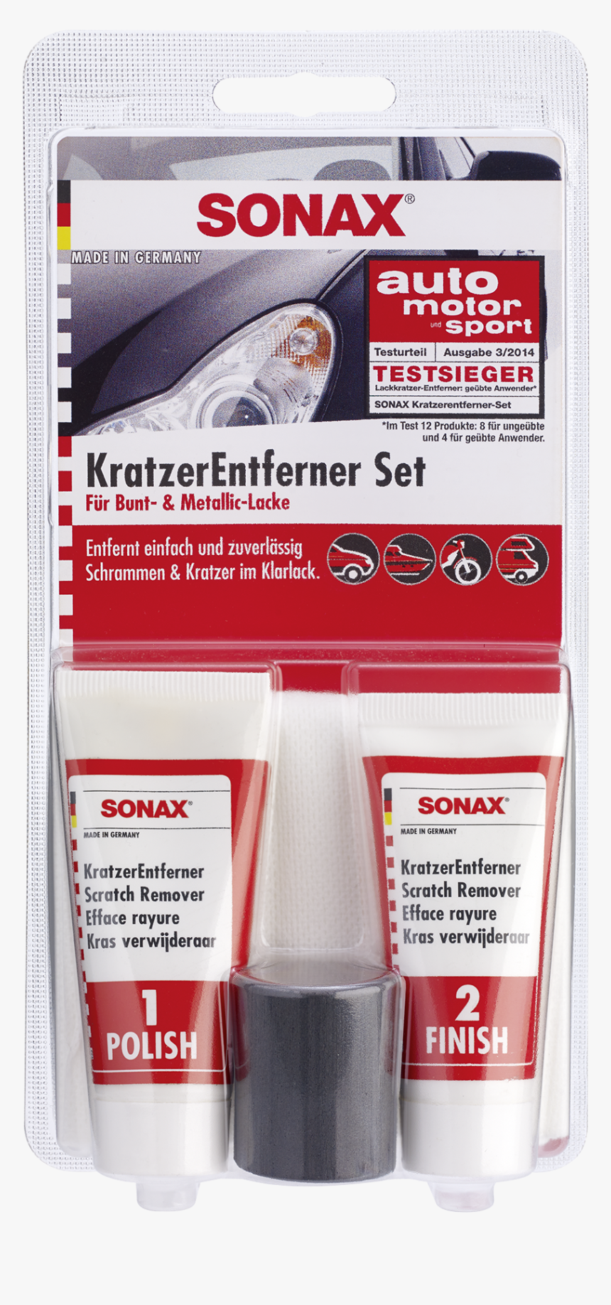 Sonax Paint Scratch Remover Set - Sonax Sada Na Odstraňování Rýh Z Laku, HD Png Download