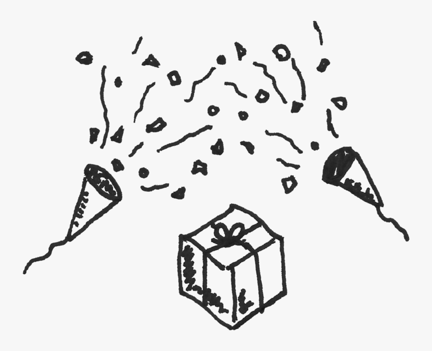 Christmas Party Sketch - Sketch, HD Png Download