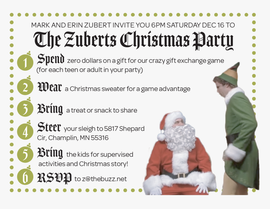 5th Annual Zubert S Christmas Party, HD Png Download
