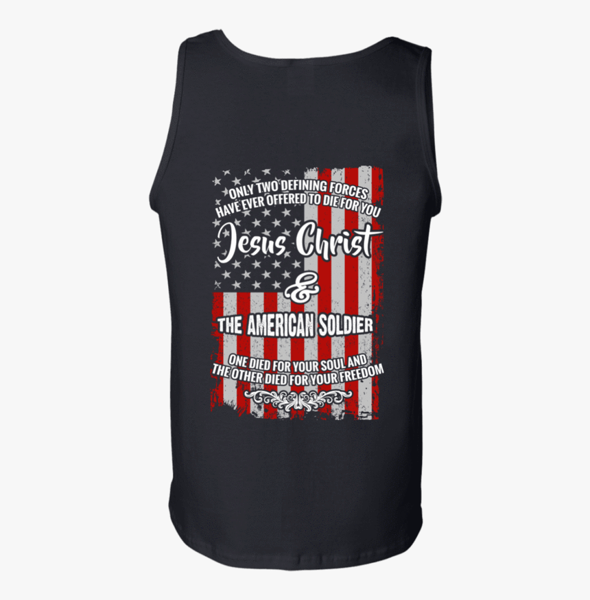Jesus Christ And The American Soldier Tank Tops Apparel - Active Tank, HD Png Download