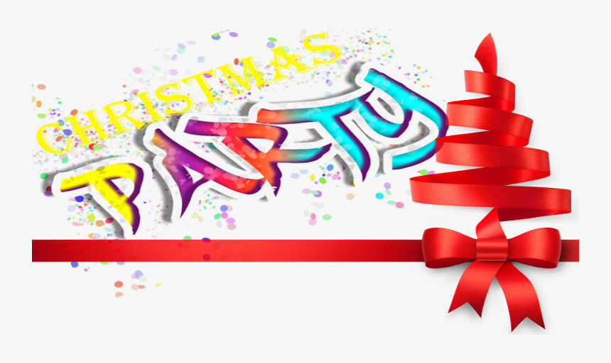 Transparent Christmas Party Clip Art - Christmas Tree Made Of Red Ribbon, HD Png Download