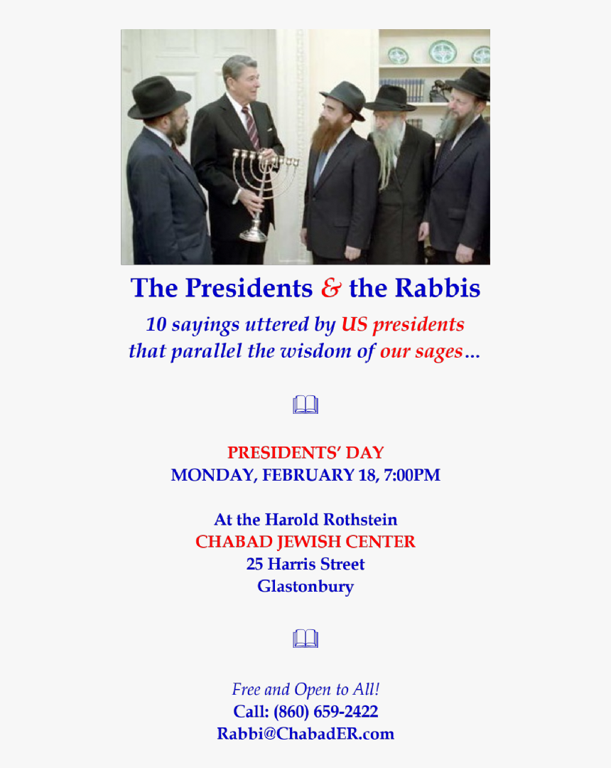 Presidents - Juif Loubavitch, HD Png Download