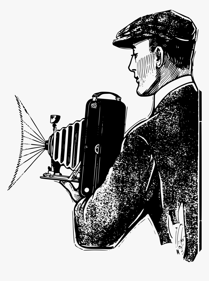 Vintage Photographer - Old Camera Png, Transparent Png