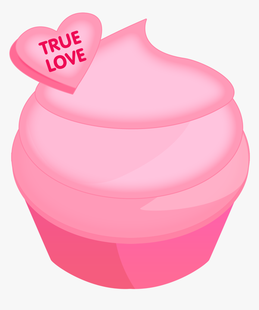 Pink Cupcake Clipart - Pink Valentines Day Clipart, HD Png Download