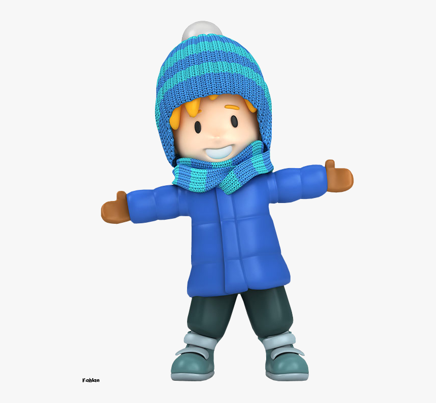Winter Little Boy Clip Art - Winter Kid Clipart, HD Png Download