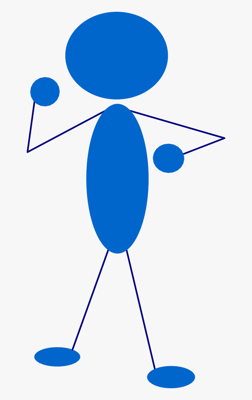 Stickman Stick Figure Blue Free Picture, HD Png Download