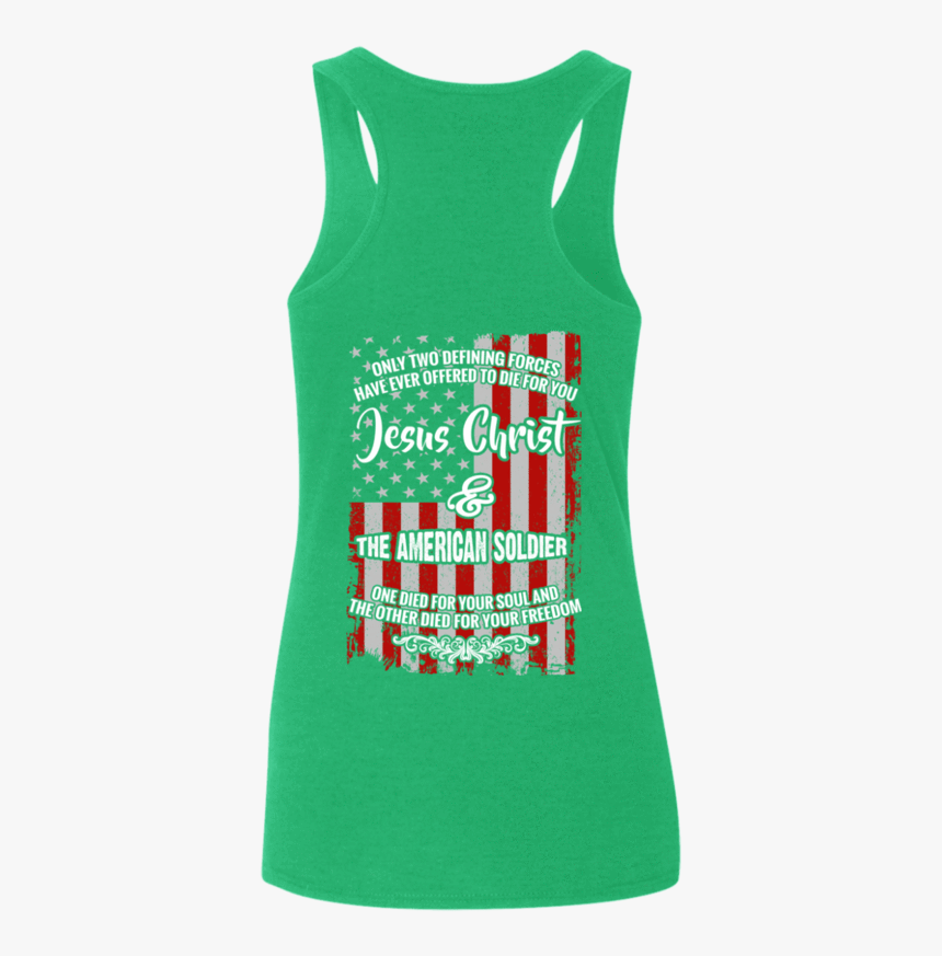 Jesus Christ And The American Soldier Tank Tops Apparel - Active Tank, HD Png Download
