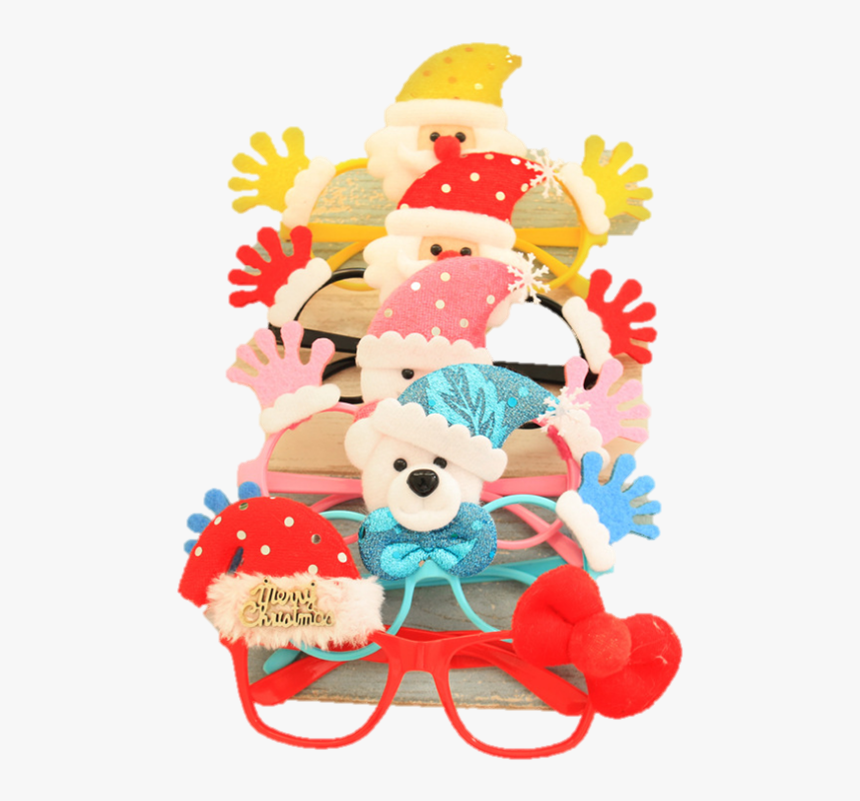 Newest Christmas Glasses Caps Bowknot Christmas Party - Party Santa Eyeglasses, HD Png Download
