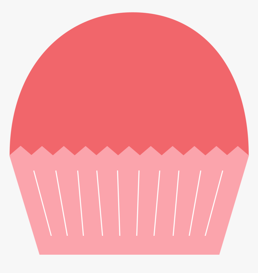 Pink Grapefruit Cupcake Clipart - Cupcake Without Icing Clipart, HD Png Download