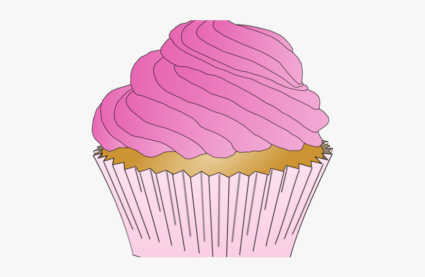 Pink Cupcake Clip Art, HD Png Download