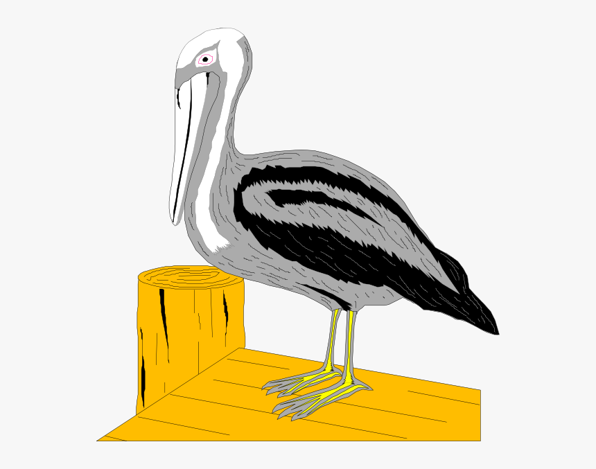 Pelican On Dock Svg Clip Arts - Clip Art, HD Png Download