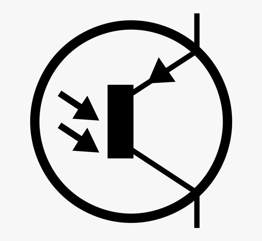 Free Vector Graphic Transistor Circuit Electronics - Phototransistor Circuit Symbol, HD Png Download