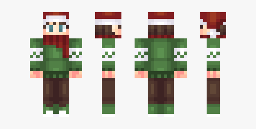 Green Christmas Skin Minecraft, HD Png Download