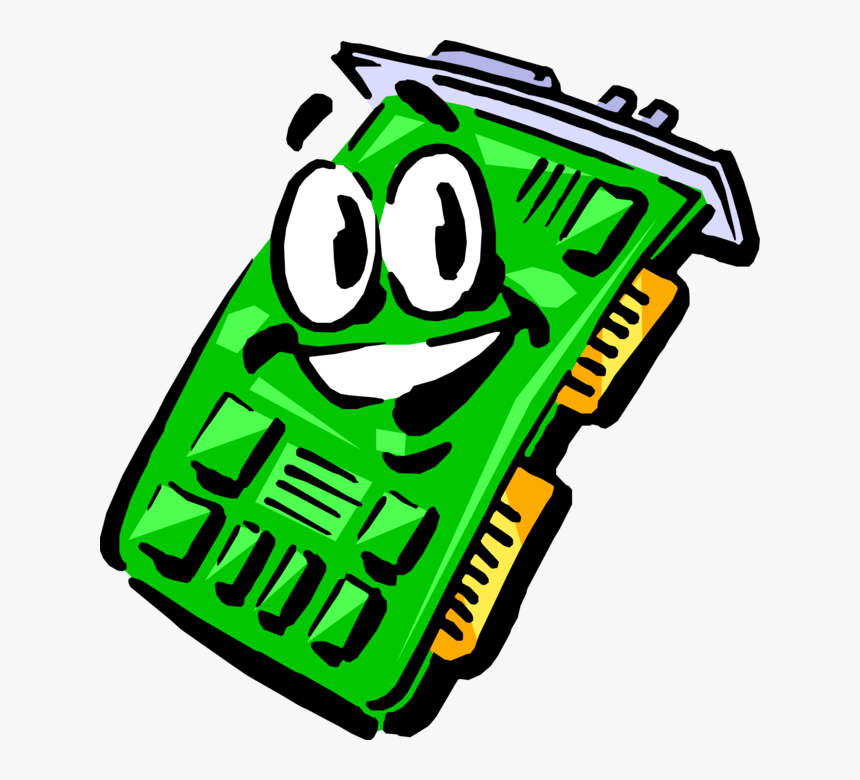 Vector Illustration Of Anthropomorphic Integrated Printed - Cartoon Circuit Board, HD Png Download