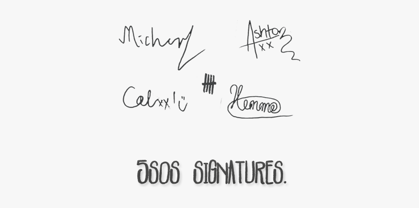 Sooooo Here U Have 5sos Signatures In Png - 5 Second Of Summer Signatures, Transparent Png